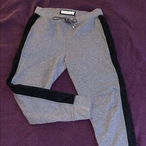 A&F Gray and Black Jogger Pants